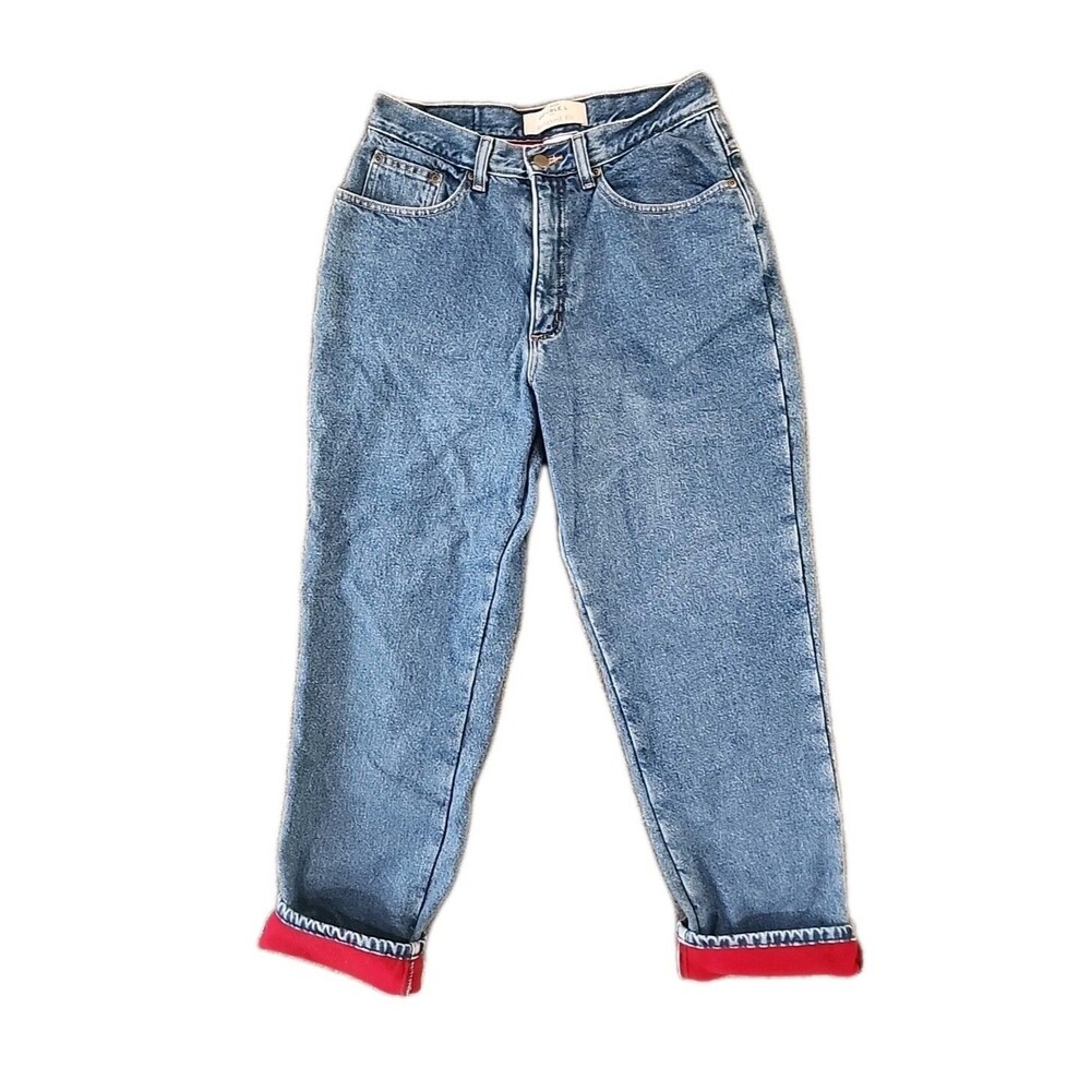 LL Bean Double L Fleece Lined Jeans Women Size 10R Relaxed Fit Blue
